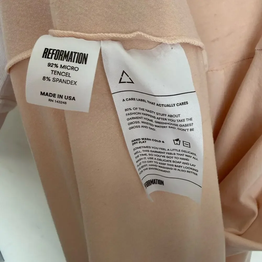 Reformation Pale Pink Fit & Flare Dress - Picture 4 of 5